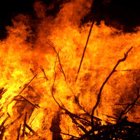 Bonfire at night