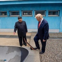 Kim Jong-un teaches Donald Trump a 720 kickflip