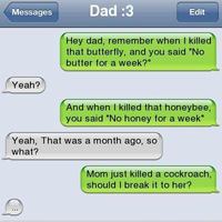 its only fair dad!