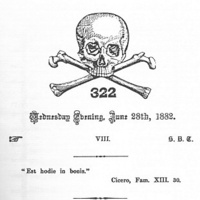 Actual Invitation..... Skull and Bones = Death