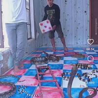 IRL snakes and ladders